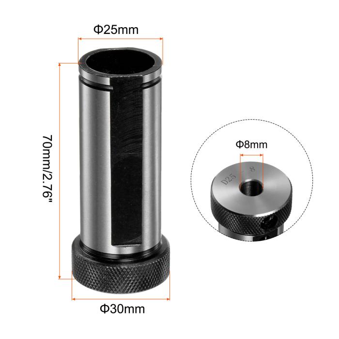 ドリルスリーブアダプターホルダー D25-8 モールステーパー 削減アダプター CNC旋盤用 フライス盤 旋盤部品工具 商品画像2：soten co