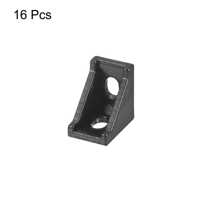 インサイドコーナーブラケットガセット 28x28x20 mm 2028アングルコネクタ 2020シリーズアルミ押出プロファイル用 ブラック 16個 商品画像3：soten co