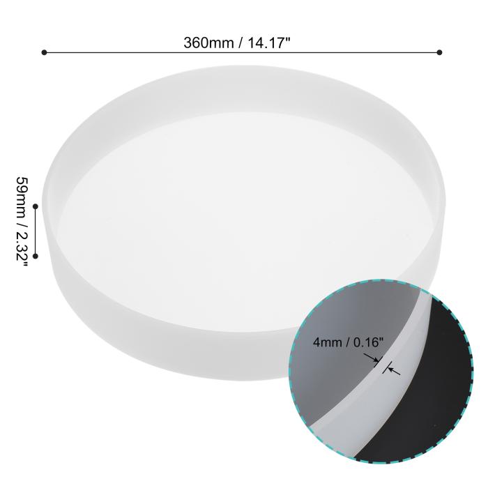 シャルキュトリーボード ラウンド レジンシリコンモールドトレー エポキシモールド リバーテーブル 360 mm 商品画像2：soten co
