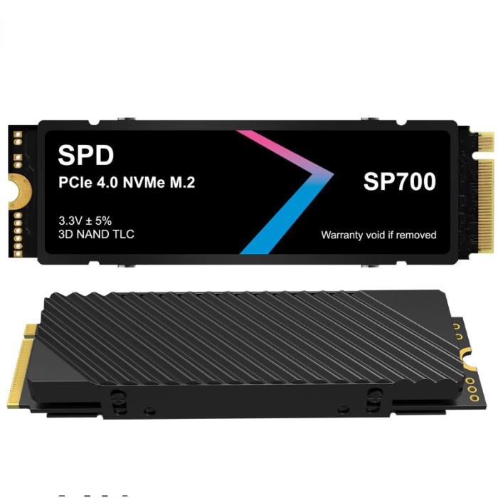 SPD SSD 2TB M.2 2280 PCIe Gen4x4 NVMe ヒートシンク搭載 PS5動作確認済み R: 7400MB/s W: 6700MB/s 3D NAND TLC SP700-002TP4HS 商品画像2：spdonline