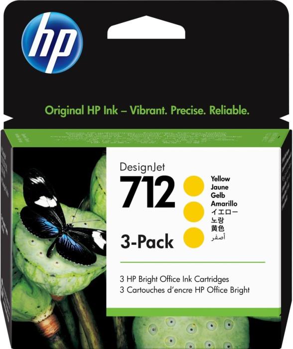 HP 712 3ED79A [イエロー 3パック] 商品画像1：サンバイカル　プラス