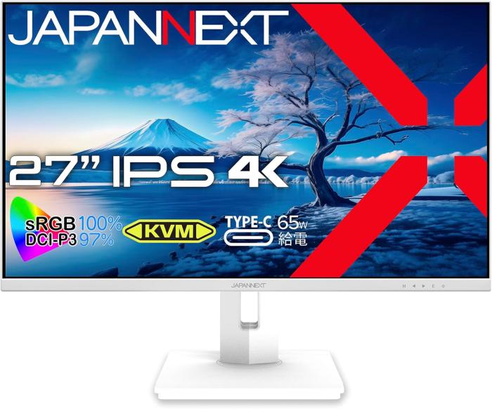 JN-IPS27UHDR-C65W-HSP-W [27インチ ホワイト] 商品画像5：サンバイカル　プラス