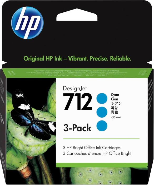 HP 712 3ED77A [シアン 3パック] 商品画像1：サンバイカル
