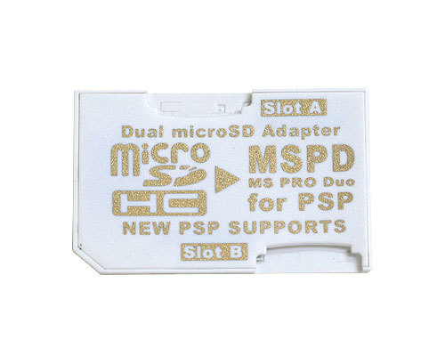 2枚差し可！ micro SD→メモリースティックプロデュオ変換アダプタ 商品画像1：タニムラデンキ