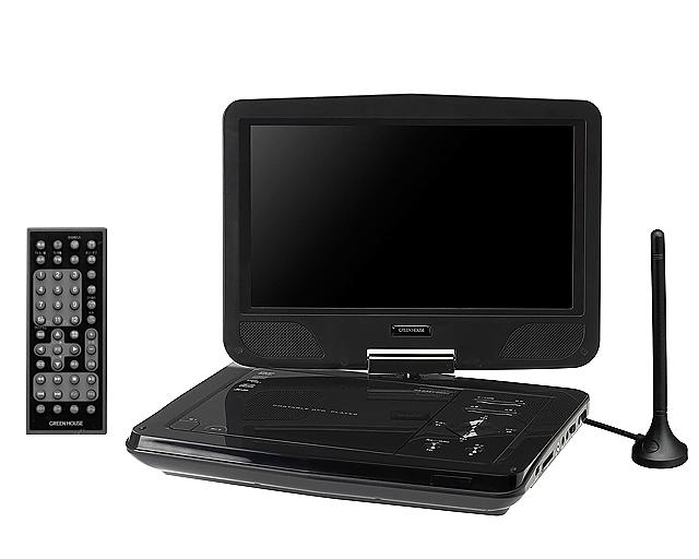 10型ワイド ポータブルDVDプレーヤー グリーンハウス GH-PDV10MT-BK