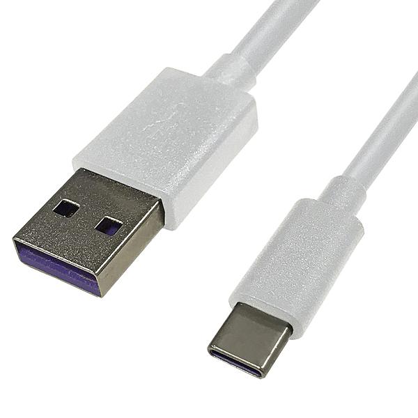 Lazos QuickCharge3.0対応 5A USB-TypeCケーブル 1m L-TC5-WH1 商品画像2：タニムラデンキ