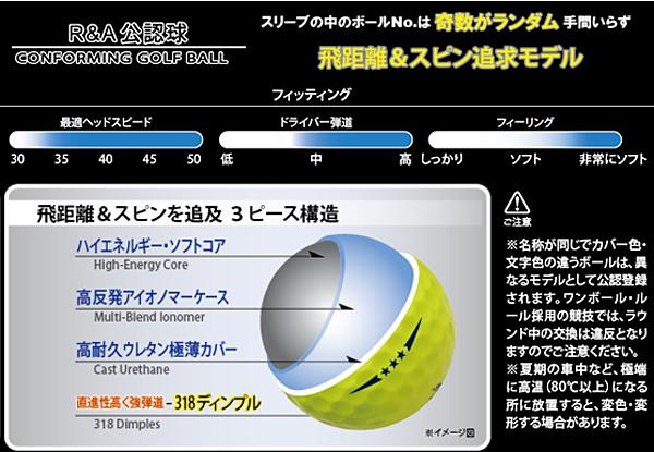 ゴルフボール TOBIEMON 飛衛門 ウレタンディスタンスボール R&A公認球