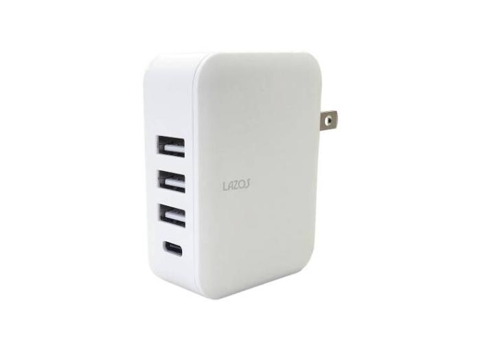 Lazos L-AC4.8W [ホワイト USB充電器 4台同時急速充電]