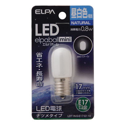 ELPA ナツメ型LED口金E17昼白色 4901087190645