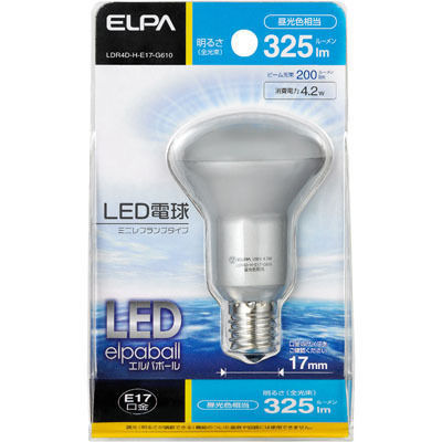 ELPA LED電球ミニレフ形(昼光色相当) 4901087196432 （昼光色相当）