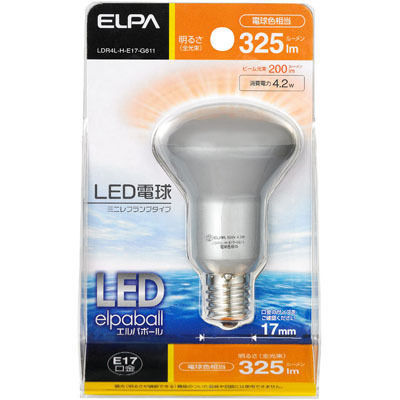 ELPA LED電球ミニレフ形(電球色相当) 4901087196449 （電球色相当）