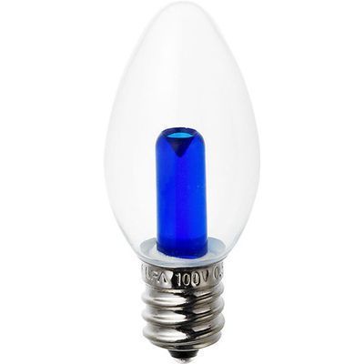 ELPA LED装飾電球 ローソク球タイプ E12 クリアブルー LDC1CB-G-E12-G308