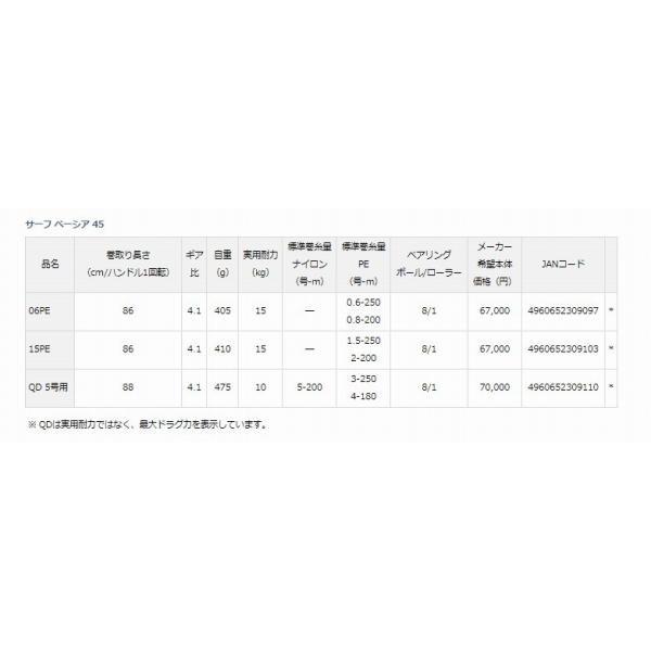 21サーフベーシア45 15PE ダイワ 秋の大感謝祭 商品画像9：e-fishing