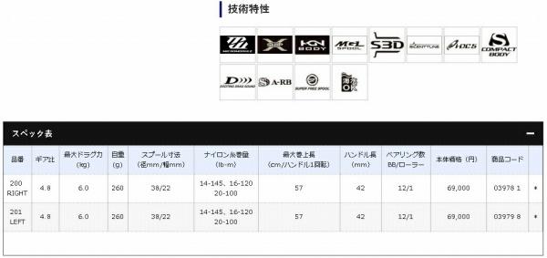 19 カルカッタコンクエスト DC  200 商品画像2：e-fishing