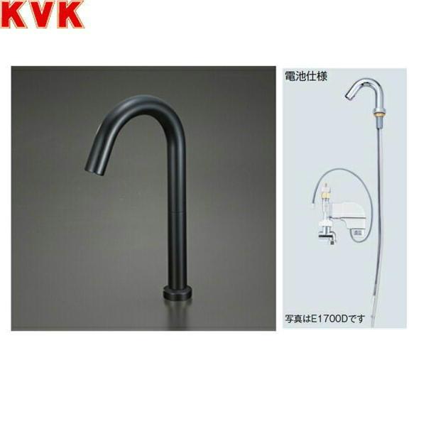 水栓 センサー水栓 電池 黒 ロング E1700DL3M5 KVK - 1