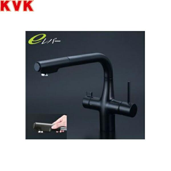 KVK ビルトイン浄水器用シングルシャワー付混合栓(eレバー)マットブラック KM6121ECM5 (水栓金具) 価格比較