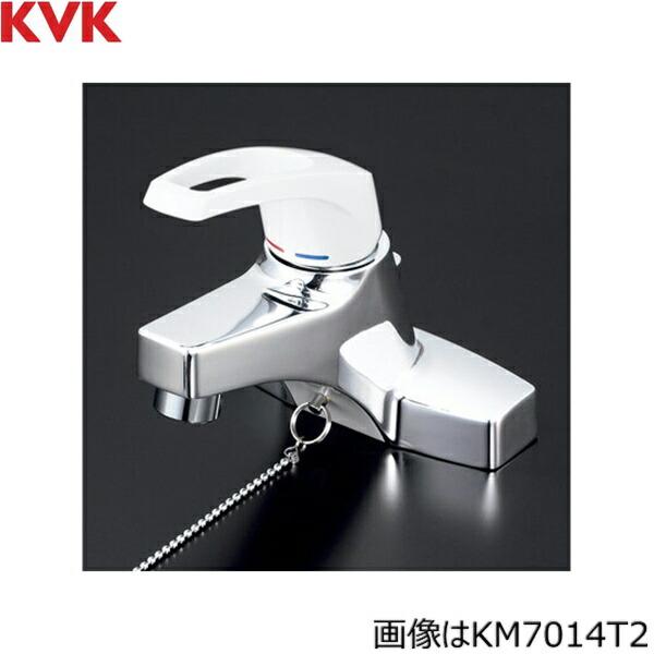 KM7014T2CN KVK洗面用シングルレバー混合水栓 一般地仕様 ゴム栓なし・ヒート･･･