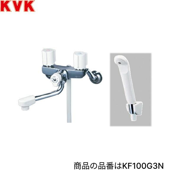 KVK 一時止水付2ハンドルシャワー(150mmパイプ付)(寒冷地用) KF100G3WN (水栓金具) 価格比較