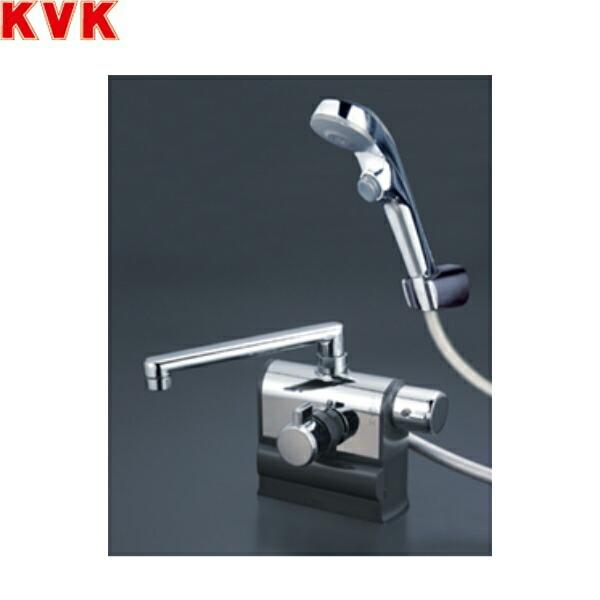 KVK デッキ形サーモスタット式シャワー 右ハンドル仕様 (240mmパイプ付) メッキワンストップシャワーヘッド付 KF3008RR2S2  (水栓金具) 価格比較