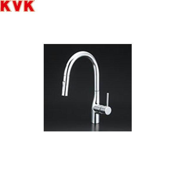 KVK グースネックシングルレバー式シャワー付混合栓(eレバー) KM6061EC (水栓金具) 価格比較