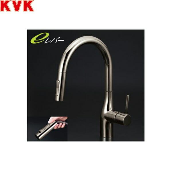 KVK シングルシャワー付混合栓(eレバー)ダークブラックめっき KM6061ECBN (水栓金具) 価格比較