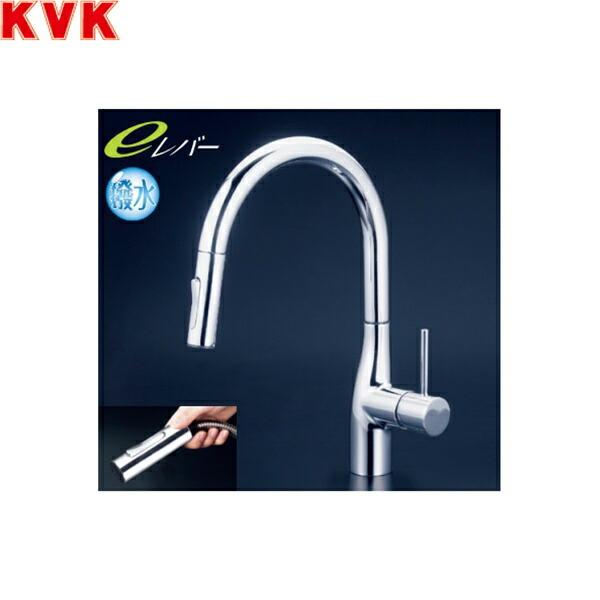KM6061ECHS KVKシングルシャワー付混合栓 撥水膜コーティング 一般地仕様 送･･･