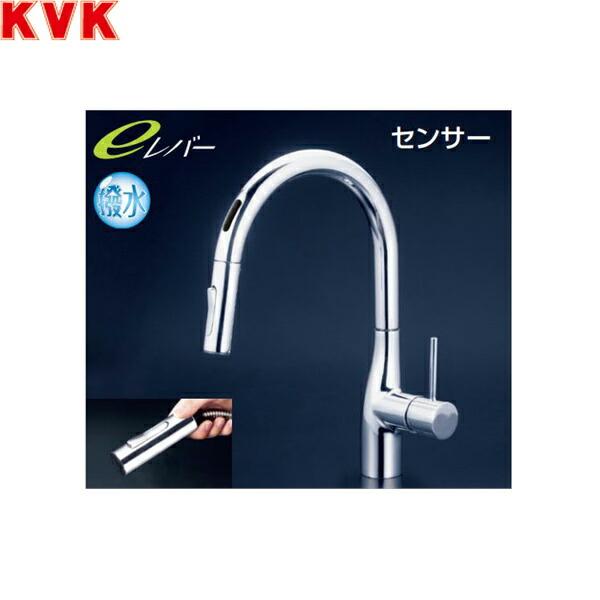 KVK シングルシャワー付混合栓(センサー付) 撥水(寒冷地用 