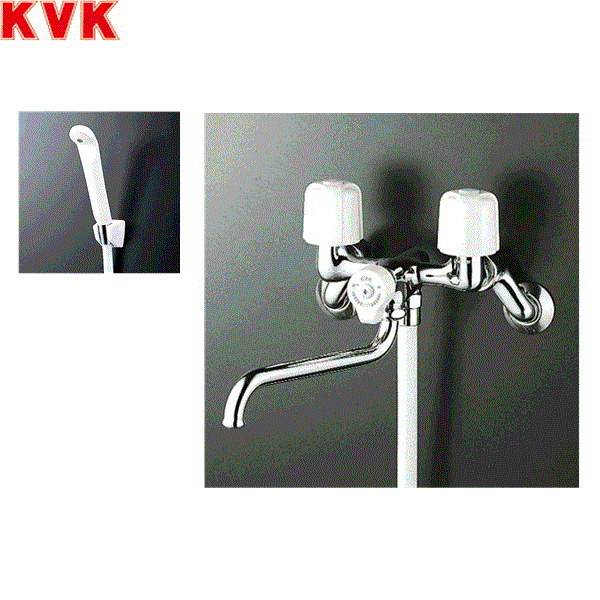 KVK 一時止水付2ハンドルシャワー(寒冷地用) KF100N2W (水栓金具) 価格