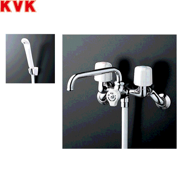 KVK 一時止水付2ハンドルシャワー KF104 (水栓金具) 価格比較 - 価格.com