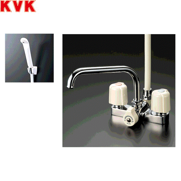 KVK デッキ形2ハンドルシャワー KF14E (水栓金具) 価格比較 - 価格.com