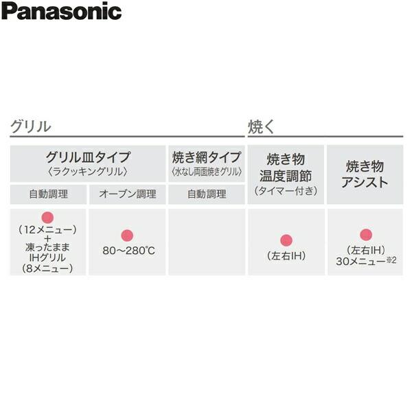 KZ-AN27S パナソニック Panasonic IHクッキングヒーター ビルトイン 2口IH 幅75cm ラクッキングリル搭載 Aシリーズ A2タイプ 送料無料 商品画像3：ハイカラン屋