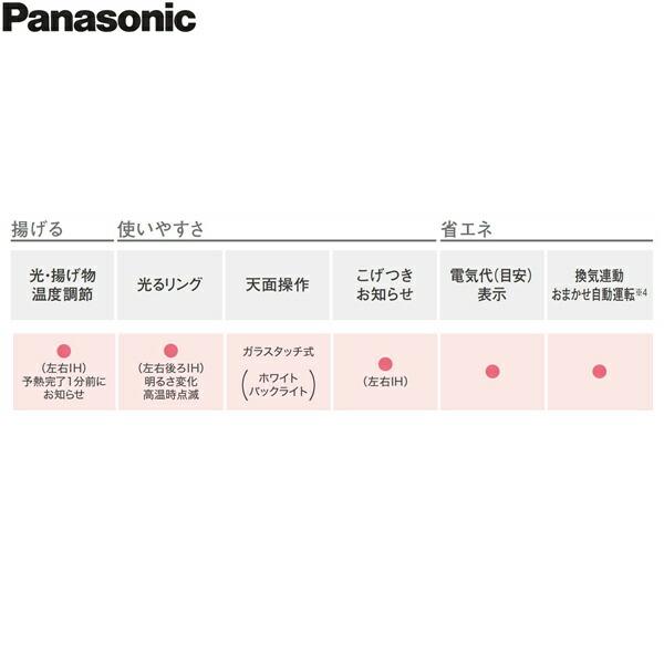 KZ-AN36S パナソニック Panasonic IHクッキングヒーター ビルトイン 3口IH 幅60cm ラクッキングリル搭載 Aシリーズ A3タイプ 送料無料 商品画像4：ハイカラン屋