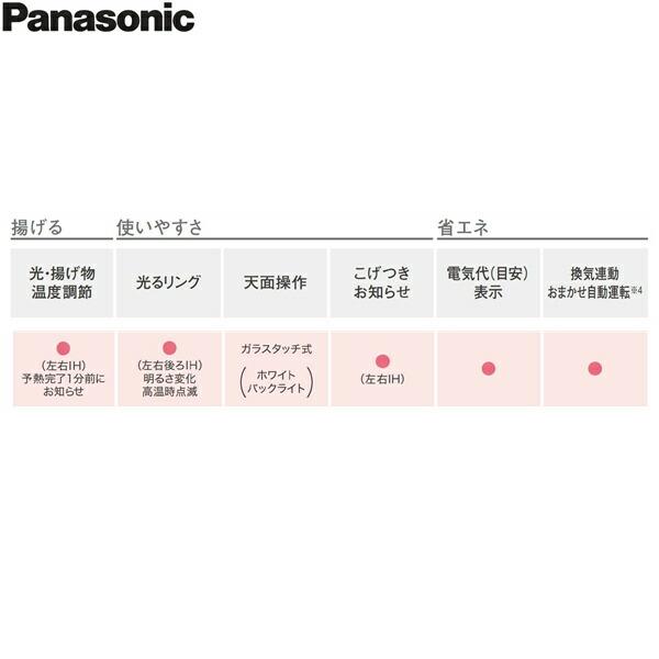 KZ-AN56S パナソニック Panasonic IHクッキングヒーター ビルトイン 3口IH 幅60cm ラクッキングリル搭載 Aシリーズ A5タイプ 送料無料 商品画像4：ハイカラン屋