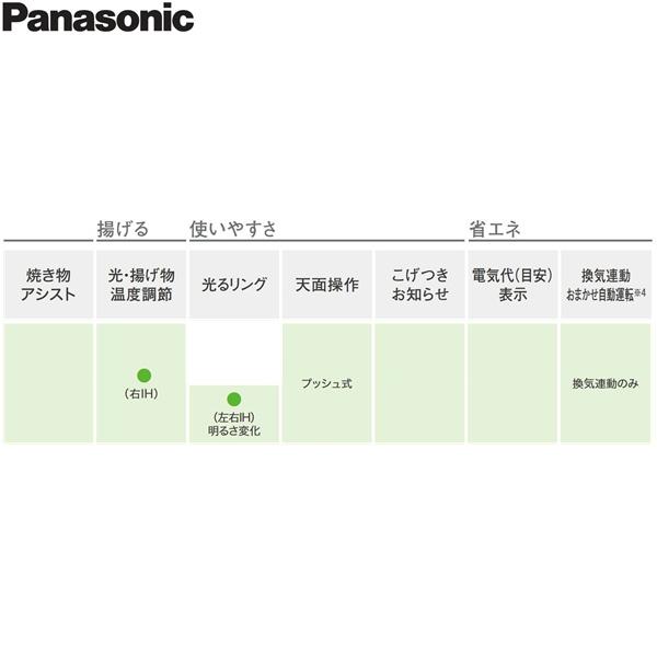 KZ-K32EST パナソニック Panasonic IHクッキングヒーター ビルトイン 2口IH+ラジエント 幅60cm Kシリーズ K32タイプ 送料無料 商品画像5：ハイカラン屋