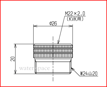 TOTOシャワーホース用アダプターTHY14533-2 適合KVK用 商品画像2：ハイカラン屋