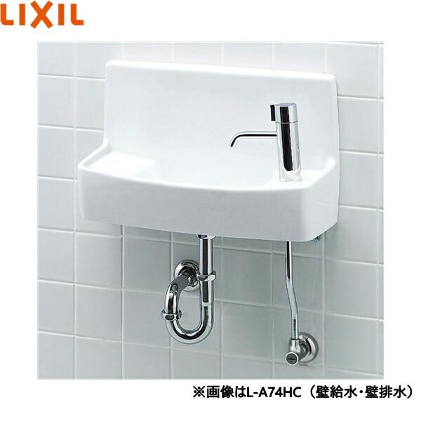 L-A74HD/BW1 リクシル LIXIL/INAX 手洗器セット ハンドル水栓 床給水・壁排水仕様 ピュアホワイト 送料無料