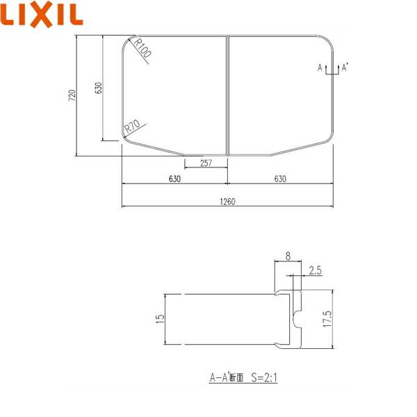 YFK-1375B(1)-D4 リクシル LIXIL/INAX 風呂フタ(保温風呂フタ)(2枚1組) 送料･･･