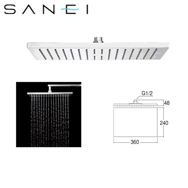 S1040F3 三栄水栓 SANEI 回転シャワーヘッド 送料無料 商品画像1：ハイカラン屋