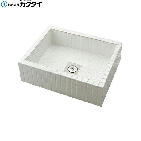 624-970 カクダイ KAKUDAI 水栓柱パン タイル張り・白 送料無料 商品画像1：ハイカラン屋