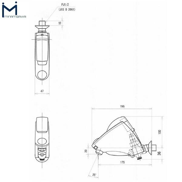 SS1H20K ミナミサワ MINAMISAWA 自動水栓 SuiSuiSINGLE 単水栓用 壁付水栓用取替タイプ(水抜き止水栓付) 送料無料 商品画像2：ハイカラン屋