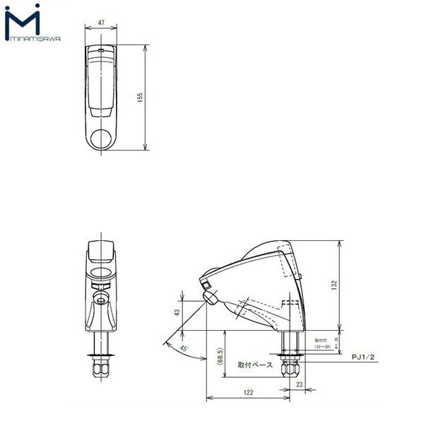 SS1VBN ミナミサワ MINAMISAWA 自動水栓 SuiSuiSINGLE 単水栓用 立水栓用取替タイプ 送料無料 商品画像2：ハイカラン屋