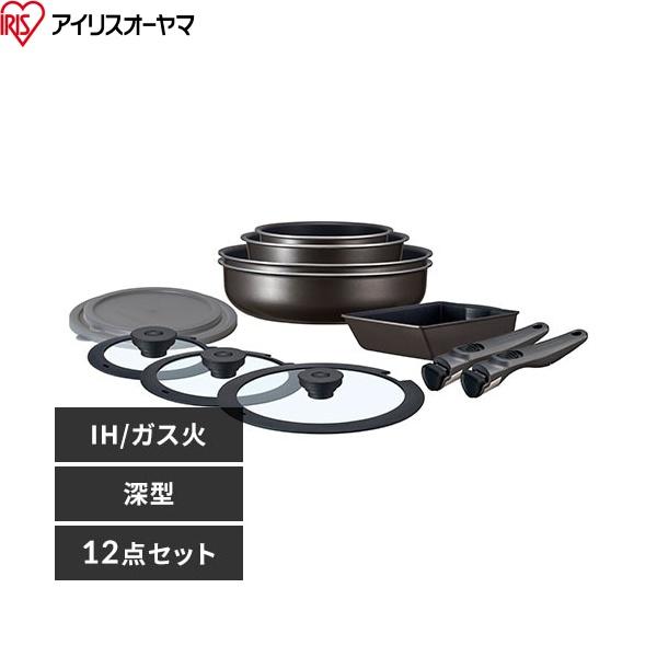 EHDC-S12S アイリスオーヤマ ダイヤモンドコートパンTERA 深型12点セット ブ･･･
