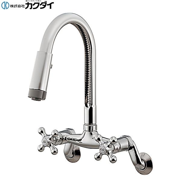 [新品] KAKUDAI 2ハンドルシャワー混合栓 カクダイ 2ハンドル混合栓(シャワーつき) 124-108 (水栓金具) 価格比較