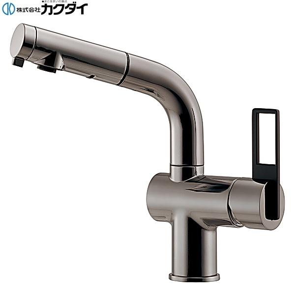 カクダイ シングルレバー引出し混合栓 184-425A-DS (水栓金具) 価格